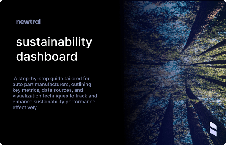 How to create a sustainability dashboard for Auto part manufacturing company?